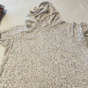 Pink Lilly crop leopard hoodie